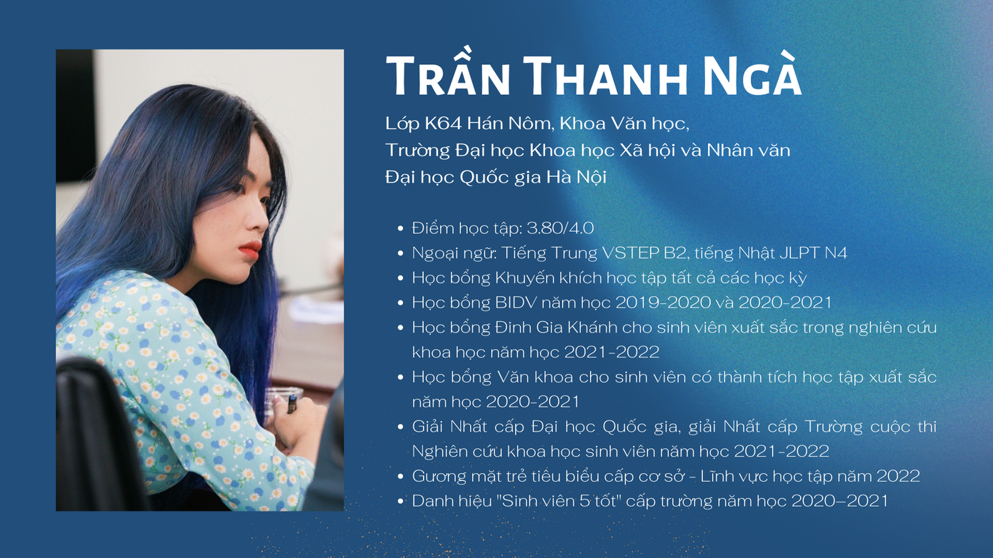 Một số thành tích nổi bật của Trần Thanh Ngà.