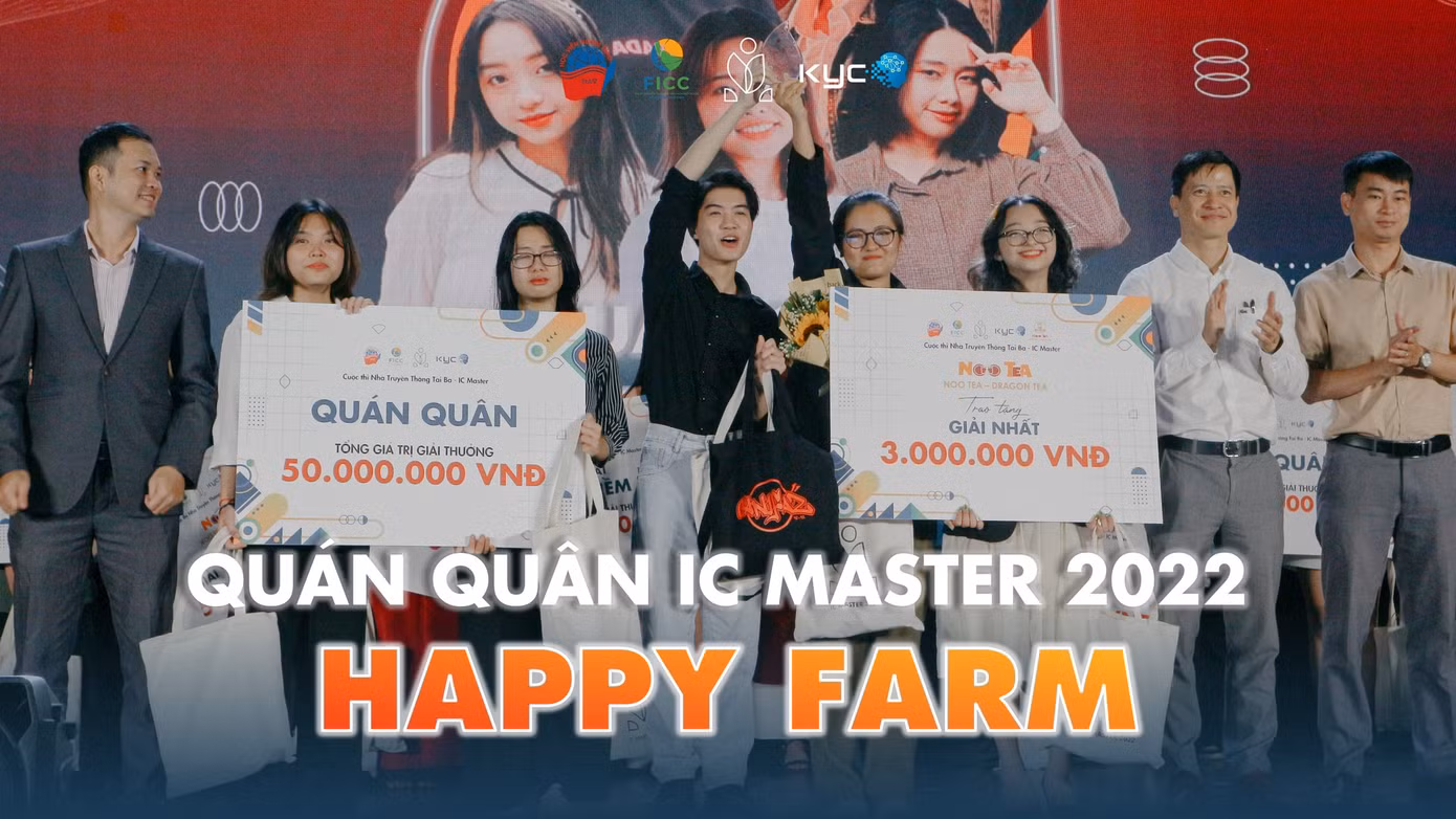 Bách và các bạn đạt giải Quán quân Cuộc thi Nhà Truyền thông tài ba - IC Master 2022.