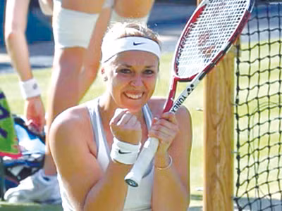 Lisicki vui mừng với chiến tích lọt vào chung kết. Ảnh: DailyMail. Lisicki vui mừng với chiến tích lọt vào chung kết. Ảnh: DailyMail