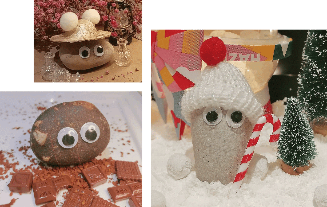 "Đá thú cưng" được "lên đồ" sành điệu", bày bán trên cửa hàng Taobao của cô gái tên Ye Zi. "Đá thú cưng" được "lên đồ" sành điệu", bày bán trên cửa hàng Taobao của cô gái tên Ye Zi.