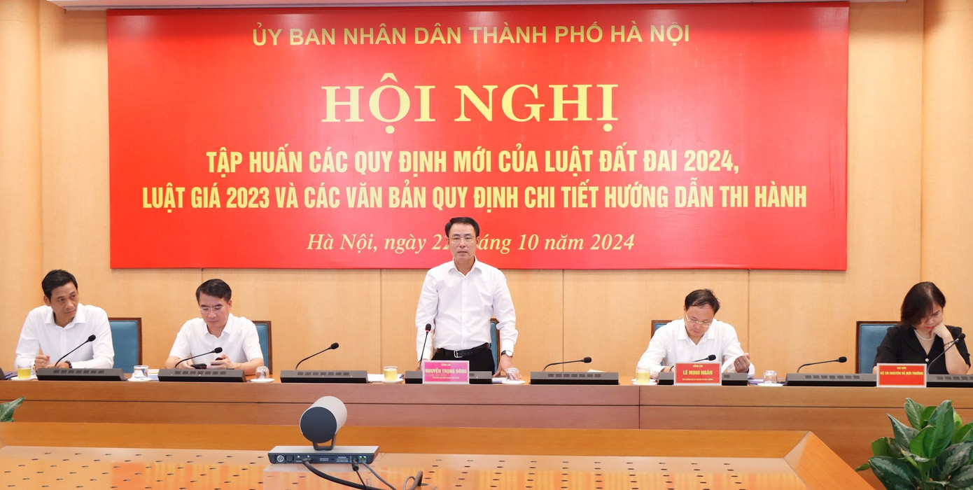 Toàn cảnh Hội nghị tập huấn các quy định mới của Luật Đất đai 2024 được tổ chức ngày 22/10.