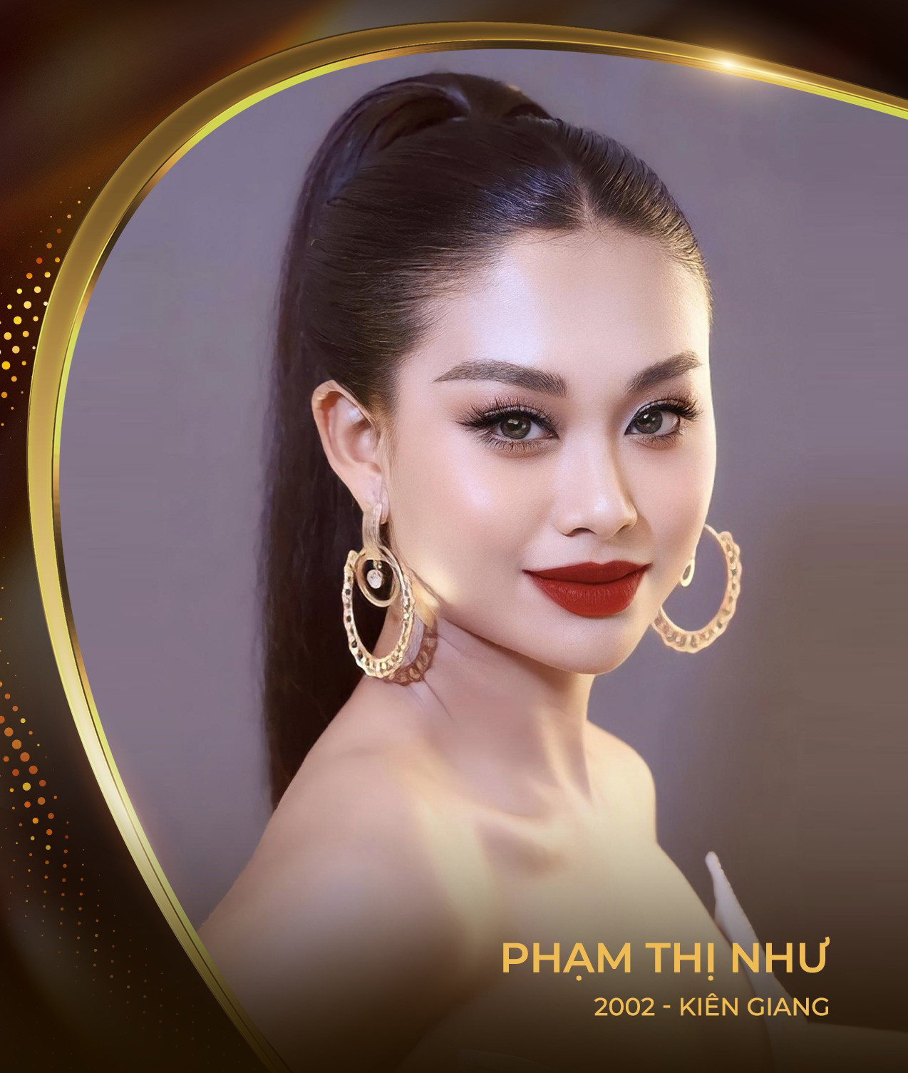 Phạm Thị Như sinh năm 2002, đến từ Kiên Giang. Cô từng đạt danh hiệu Á khôi 4 Đại học Nam Cần Thơ 2023.