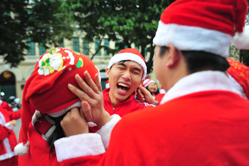 Buổi tập đã đem lại không khí náo nhiệt, tươi vui. d