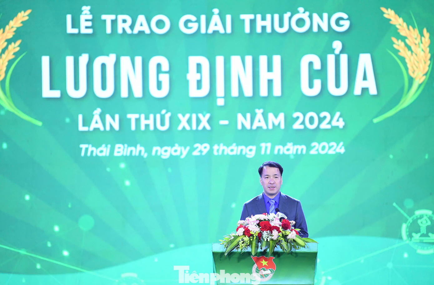 Anh Ngô Văn Cương - Bí thư Trung ương Đoàn phát biểu tại chương trình. Anh Ngô Văn Cương - Bí thư Trung ương Đoàn phát biểu tại chương trình.
