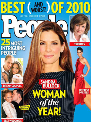 Sandra Bullock trên bìa People với danh hiệu Người phụ nữ của năm 