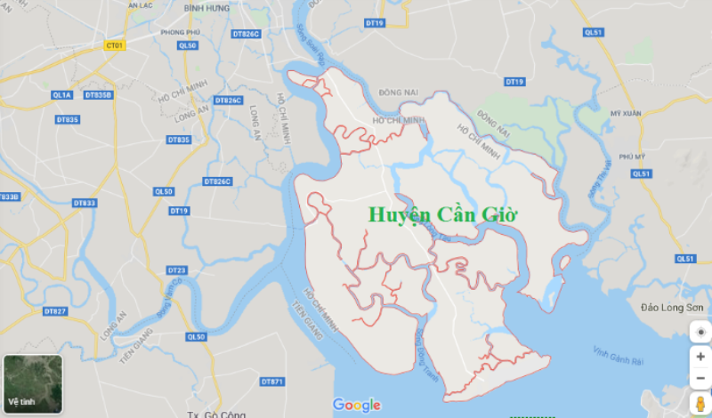 Bản đồ huyện Cần Giờ