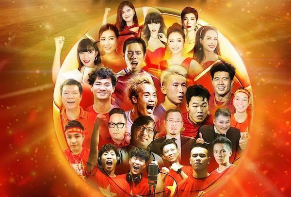 Xuân Bắc cùng nhiều cầu thủ nổi tiếng và các nghệ sĩ tham gia MV &apos;Việt Nam tiến lên&apos;