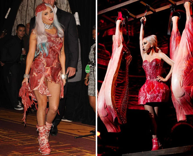 Chiếc váy thịt gây sốc của cô