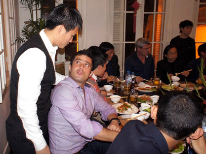 Công Vinh rất thân thiết với Tiago, con trai của Calisto và là một nhà môi giới cầu thủ. Ảnh: VTC