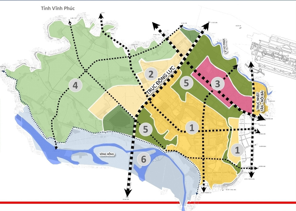 Định hướng quy hoạch 6 vùng thuộc huyện Mê Linh