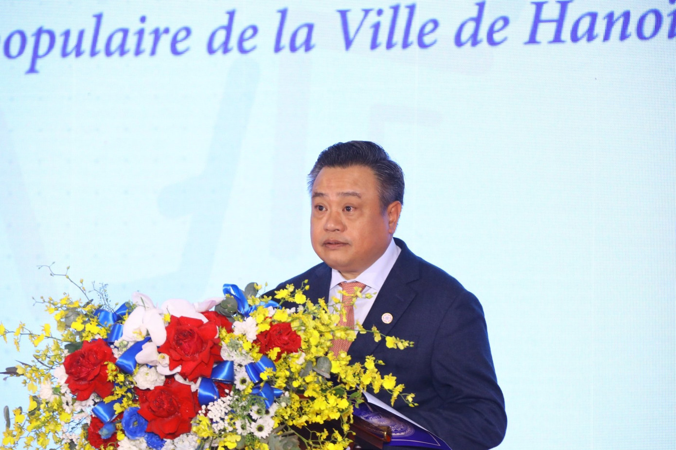 Chủ tịch UBND thành phố Hà Nội Trần Sỹ Thanh phát biểu khai mạc Hội nghị