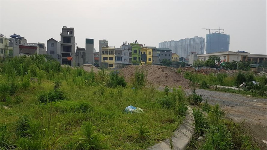 Một khu đất đấu giá tại huyện Hoài Đức. Ảnh: Trần Hoàng