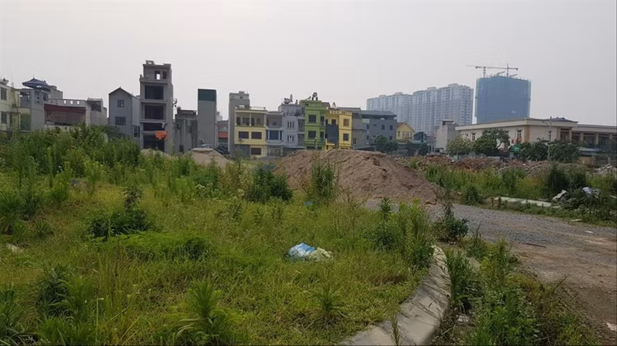 Một khu đất đấu giá tại huyện Hoài Đức. Ảnh: Trần Hoàng