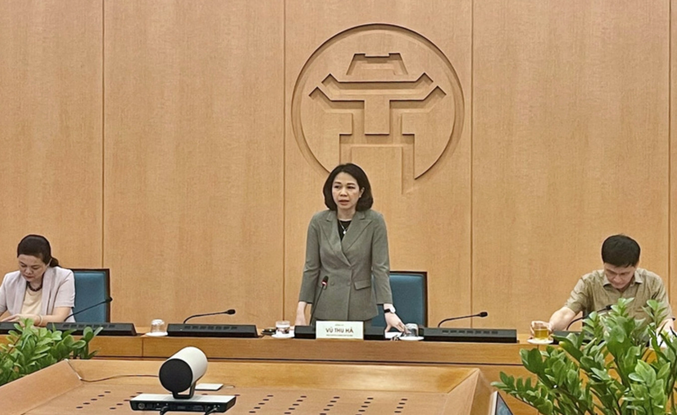 Phó Chủ tịch UBND thành phố Hà Nội Vũ Thu Hà phát biểu tại buổi giao ban Phó Chủ tịch UBND thành phố Hà Nội Vũ Thu Hà phát biểu tại buổi giao ban