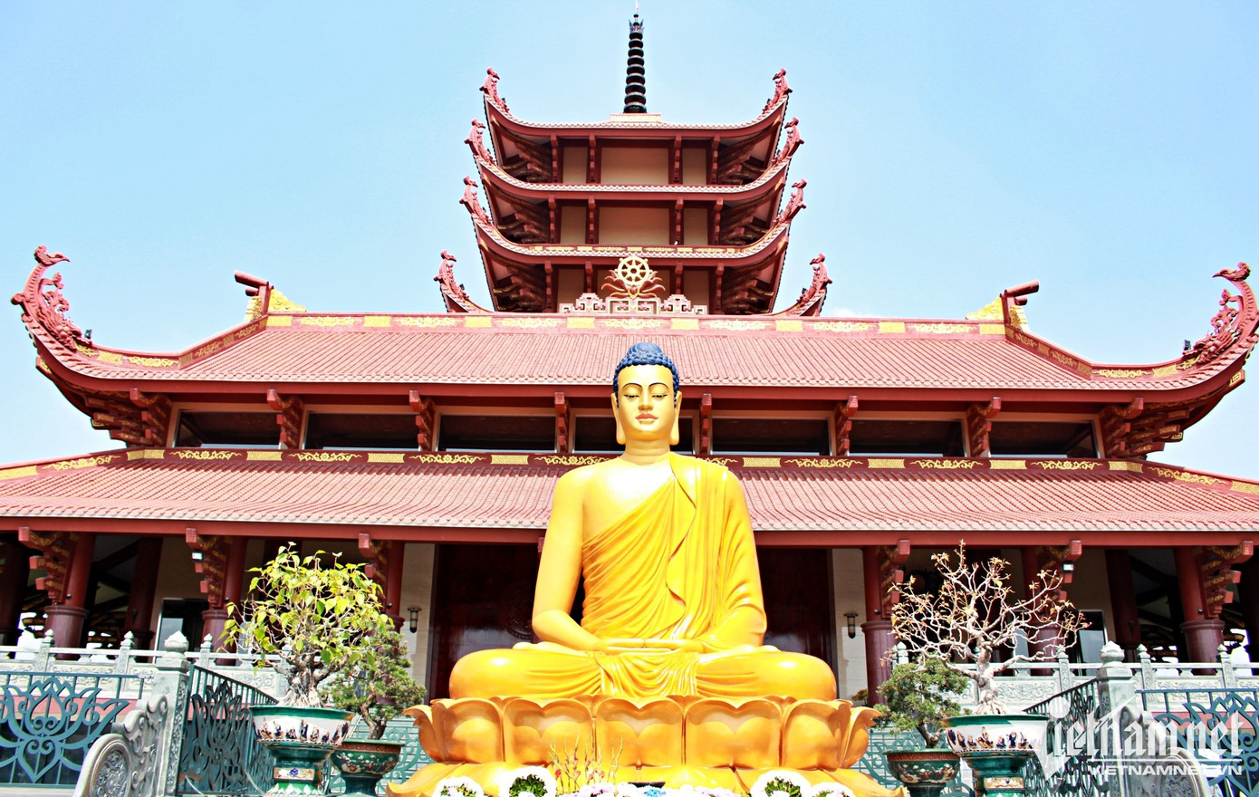 Nay tượng được an vị trên đài cao, khang trang trước chính điện của chùa Thanh Tâm. Nay tượng được an vị trên đài cao, khang trang trước chính điện của chùa Thanh Tâm.