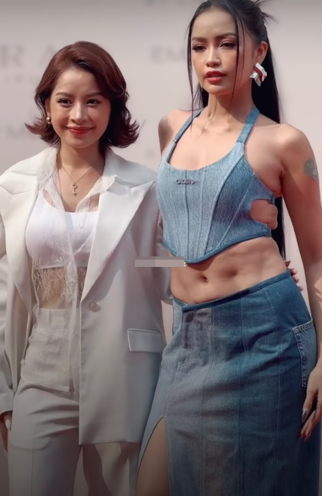 Ngọc Châu gây tranh cãi khi lộ mỡ thừa trong trang phục khoe eo. Ngọc Châu gây tranh cãi khi lộ mỡ thừa trong trang phục khoe eo.