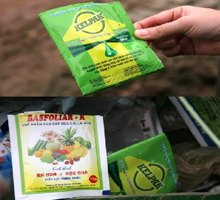 2 trong số các loại thuốc kích thích mà người dân trồng rau đã dùng