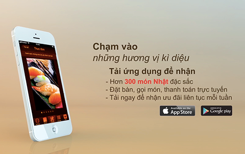 Tải Apps Asahi Sushi để nhận ưu đãi hấp dẫn