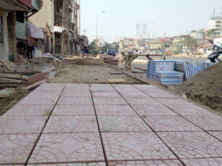 Để hoàn thành trước Tết, nhiều hạng mục của dự án này đang chạy đua với thời gian 