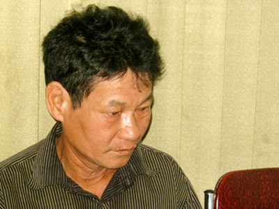 Đối tượng Đặng Ngọc Hòa tại cơ quan công an