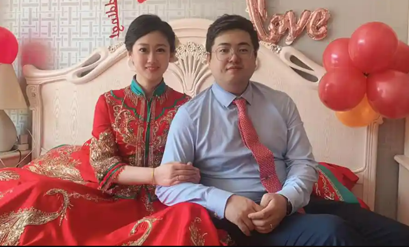 Cô Amanda Liu Chang và anh Jia Shihan trong ngày vui