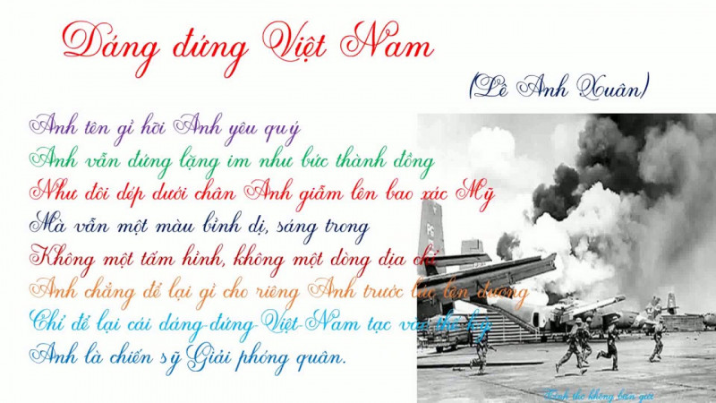 Bài thơ Dáng đứng Việt Nam Bài thơ Dáng đứng Việt Nam