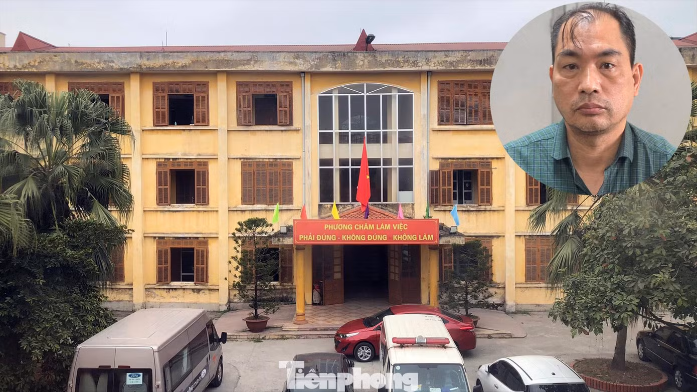 Trụ sở CDC Hải Dương và chân dung bị can Phạm Duy Tuyến Ảnh: Nguyễn Hoàn