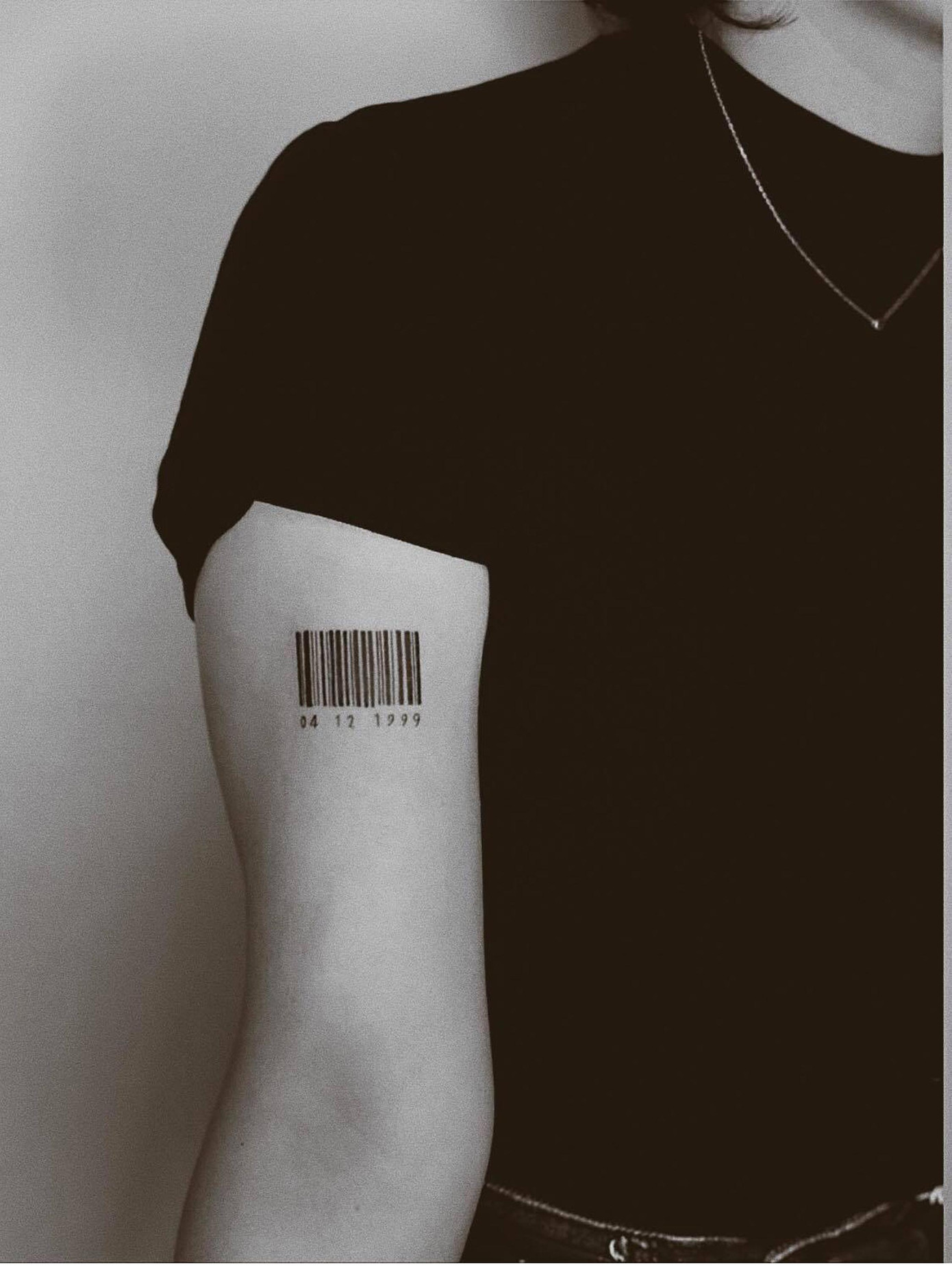 Thanh Đức xăm mã code ngày sinh lên cánh tay Ảnh: NVCC Thanh Đức xăm mã code ngày sinh lên cánh tay Ảnh: NVCC