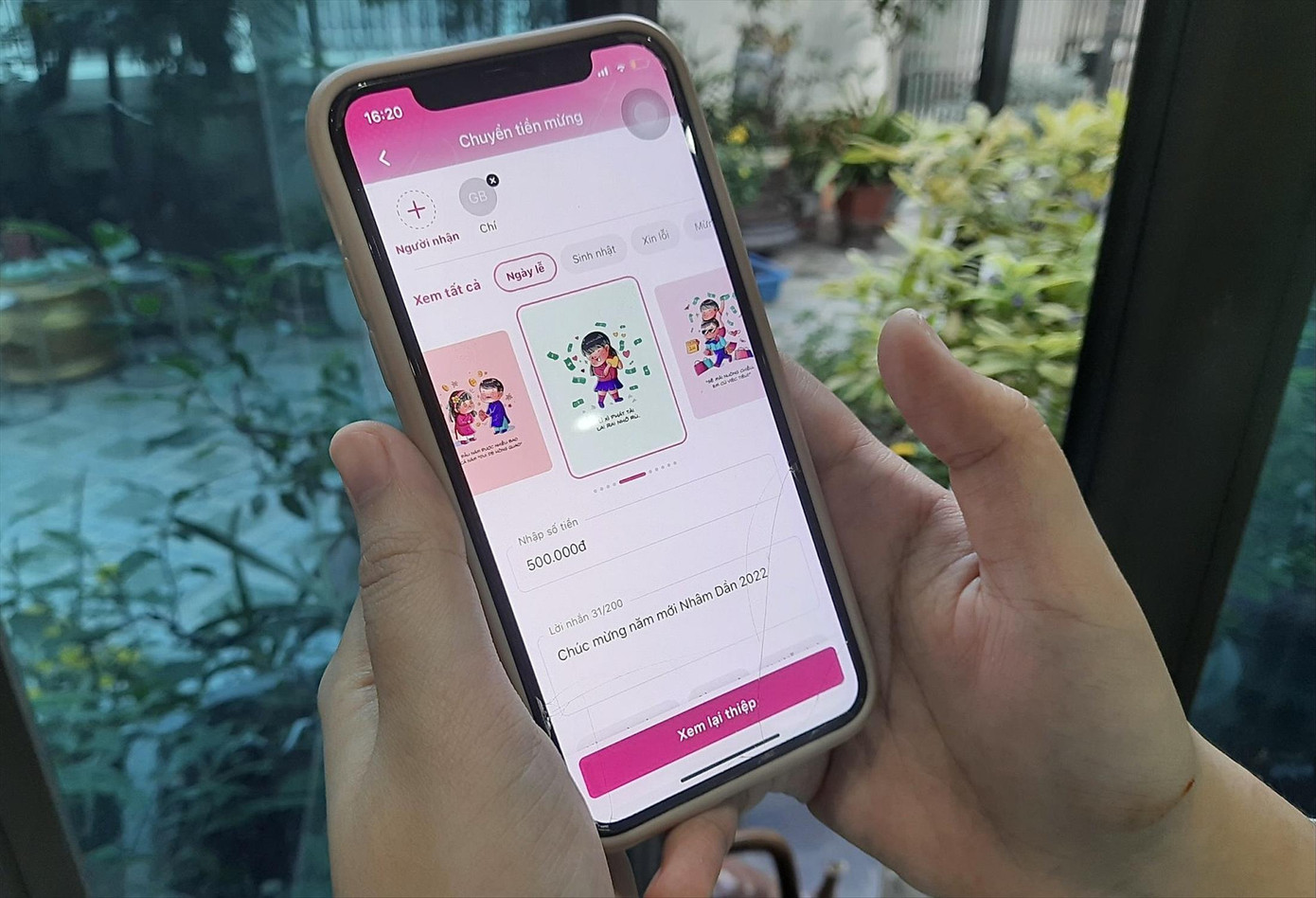 Việc mừng lễ, lì xì qua tài khoản đang dần trở thành trào lưu