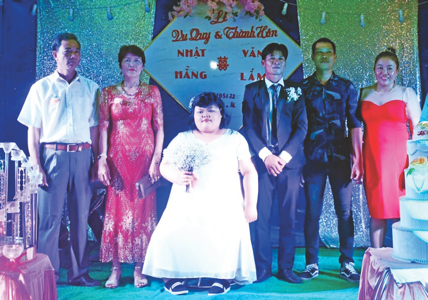 Đám cưới của cô dâu “quá khổ” từng gây xôn xao một thời. Ảnh: G.Đ