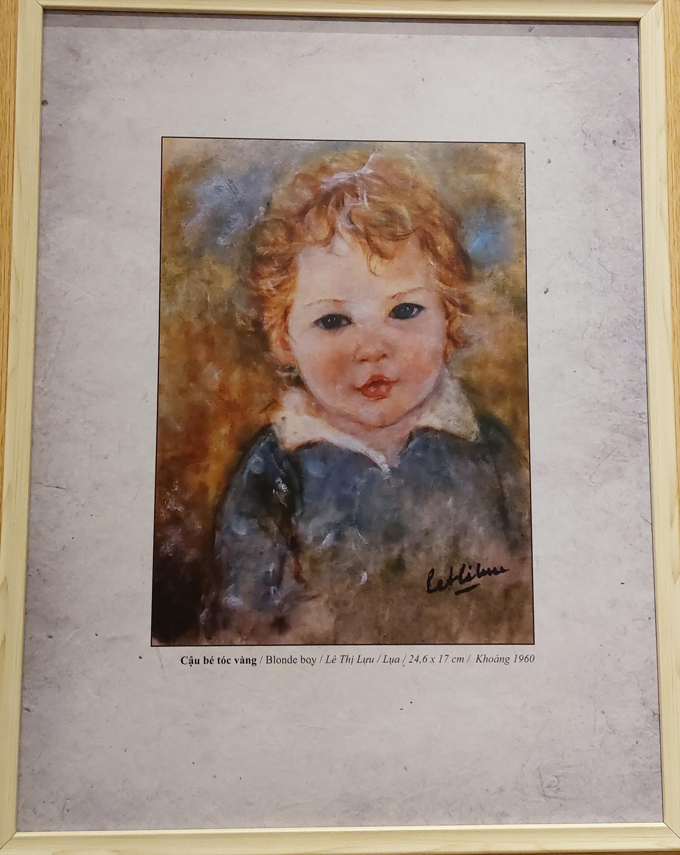 Tác phẩm “Cậu bé tóc vàng” của họa sĩ Lê Thị Lựu Tác phẩm “Cậu bé tóc vàng” của họa sĩ Lê Thị Lựu
