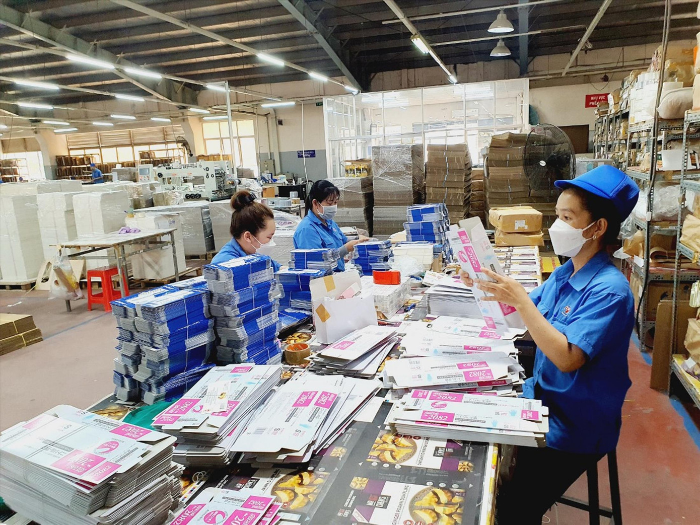 Cty CP In số 7 có khu vực dành riêng cho công nhân F0, F1 ở lại tại doanh nghiệp Ảnh: U.P Cty CP In số 7 có khu vực dành riêng cho công nhân F0, F1 ở lại tại doanh nghiệp Ảnh: U.P