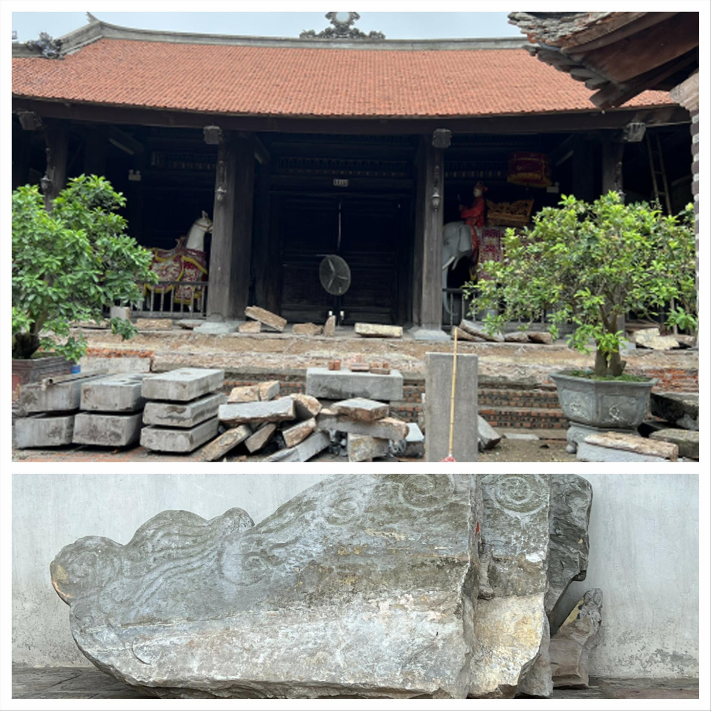 Sở VHTT Hà Nội yêu cầu UBND quận Bắc Từ Liêm khắc phục sai phạm ở di tích quốc gia đặc biệt đình Chèm. Ảnh: KỲ SƠN