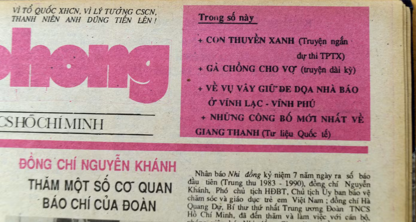 Báo Tiền Phong đưa tin về sự kiện ( tháng 9 và tháng 11/1990)