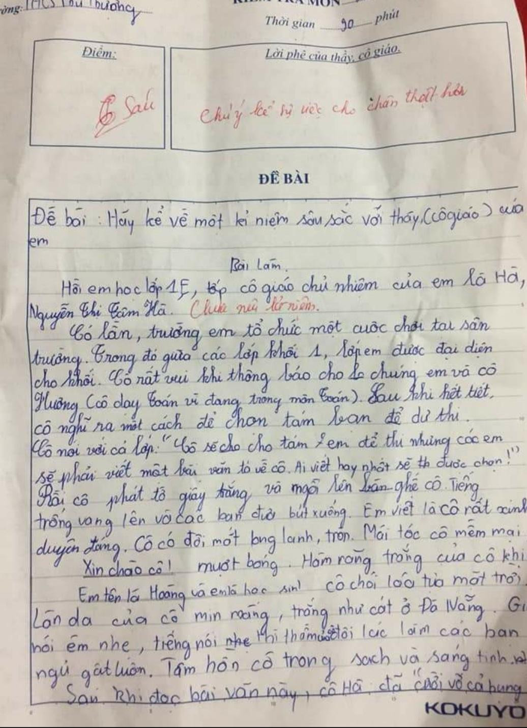 Một số bài văn dở khóc dở cười