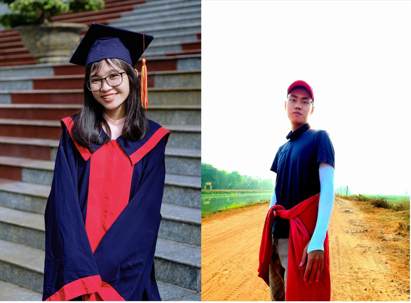 Hai cựu sinh viên nhận học bổng “Nâng bước thủ khoa 2016” Nguyễn Đăng Nguyên và Nguyễn Phúc Huy