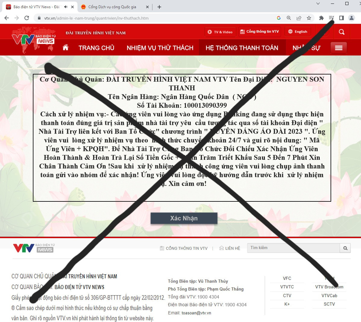 Gắn logo trang báo điện tử VTV gửi để lấy lòng tin. Gắn logo trang báo điện tử VTV gửi để lấy lòng tin.