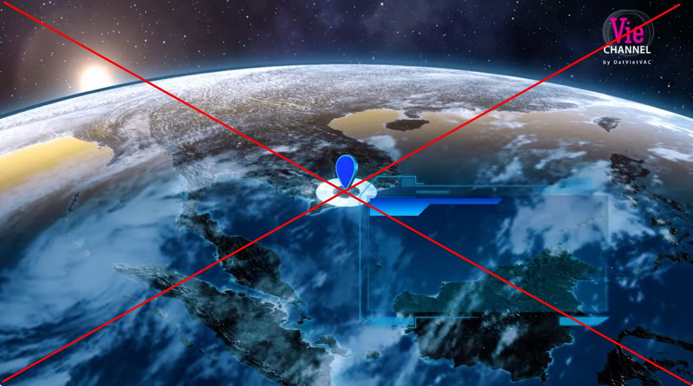 Hình ảnh bản đồ gây tranh cãi trong chương trình "Anh trai say hi". Hình ảnh bản đồ gây tranh cãi trong chương trình "Anh trai say hi".
