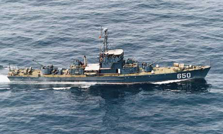 Tàu pháo tuần tra Type 037 của hải quân Triều Tiên. Type 037 do Trung Quốc chế tạo được lắp cụm giàn phóng rocket chống ngầm RBU-1200 ở mũi tàu. Tàu pháo tuần tra Type 037 của hải quân Triều Tiên. Type 037 do Trung Quốc chế tạo được lắp cụm giàn phóng rocket chống ngầm RBU-1200 ở mũi tàu