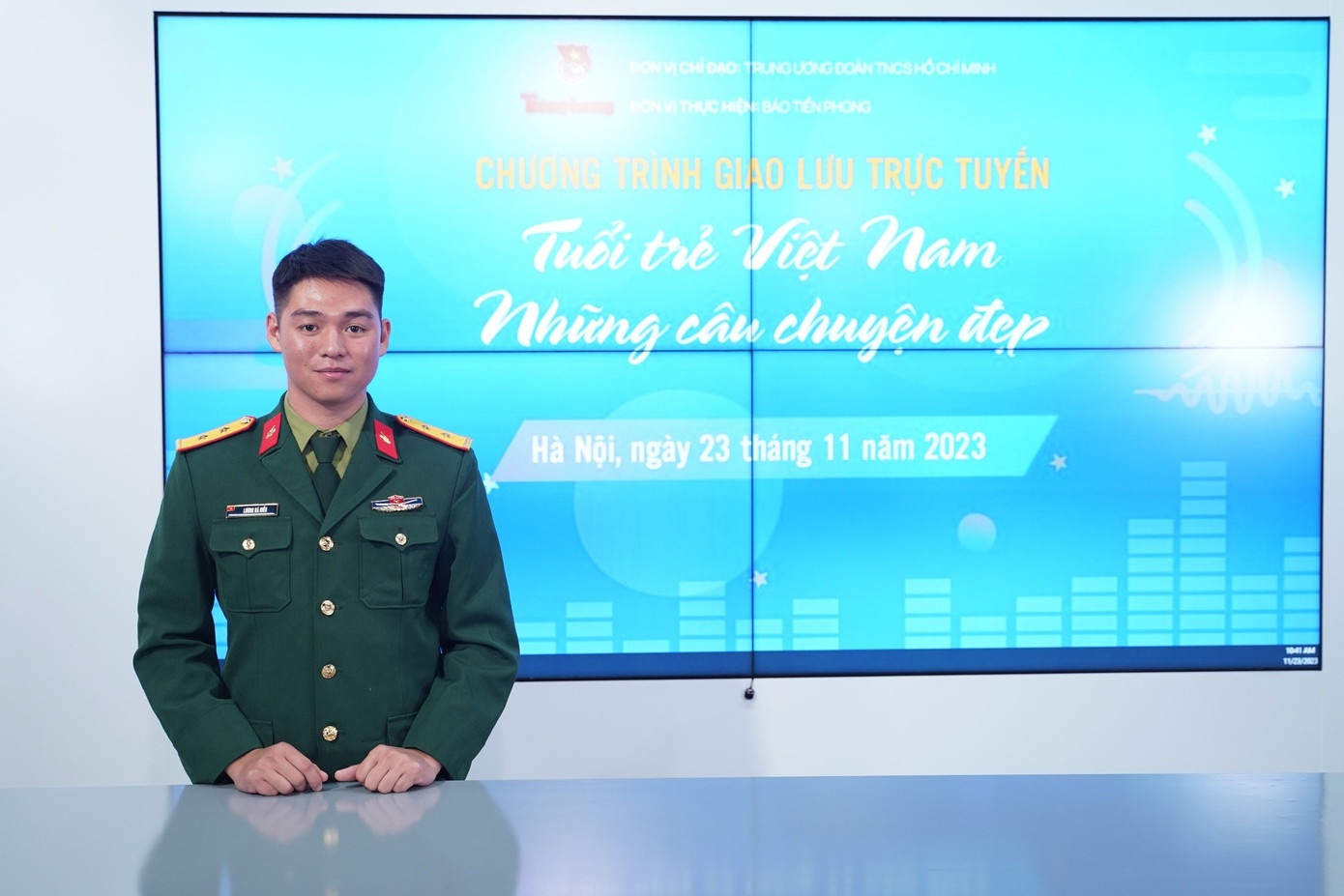 Trung uý Lương Bá Hiếu. Ảnh: Nguyễn Bắc