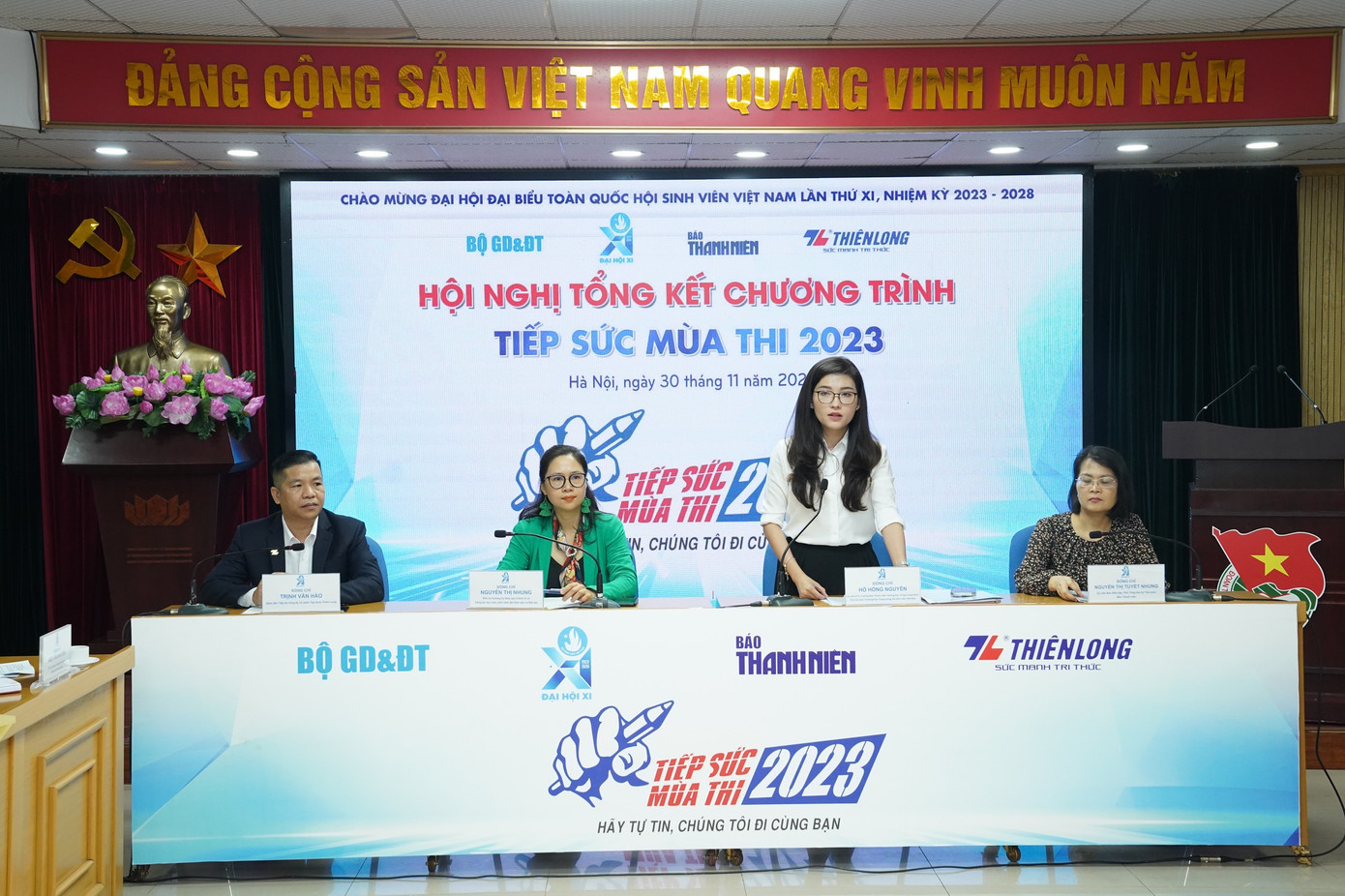 Hội nghị tổng kết chương trình Tiếp sức mùa thi năm 2023. Ảnh: Ngọc Thắng