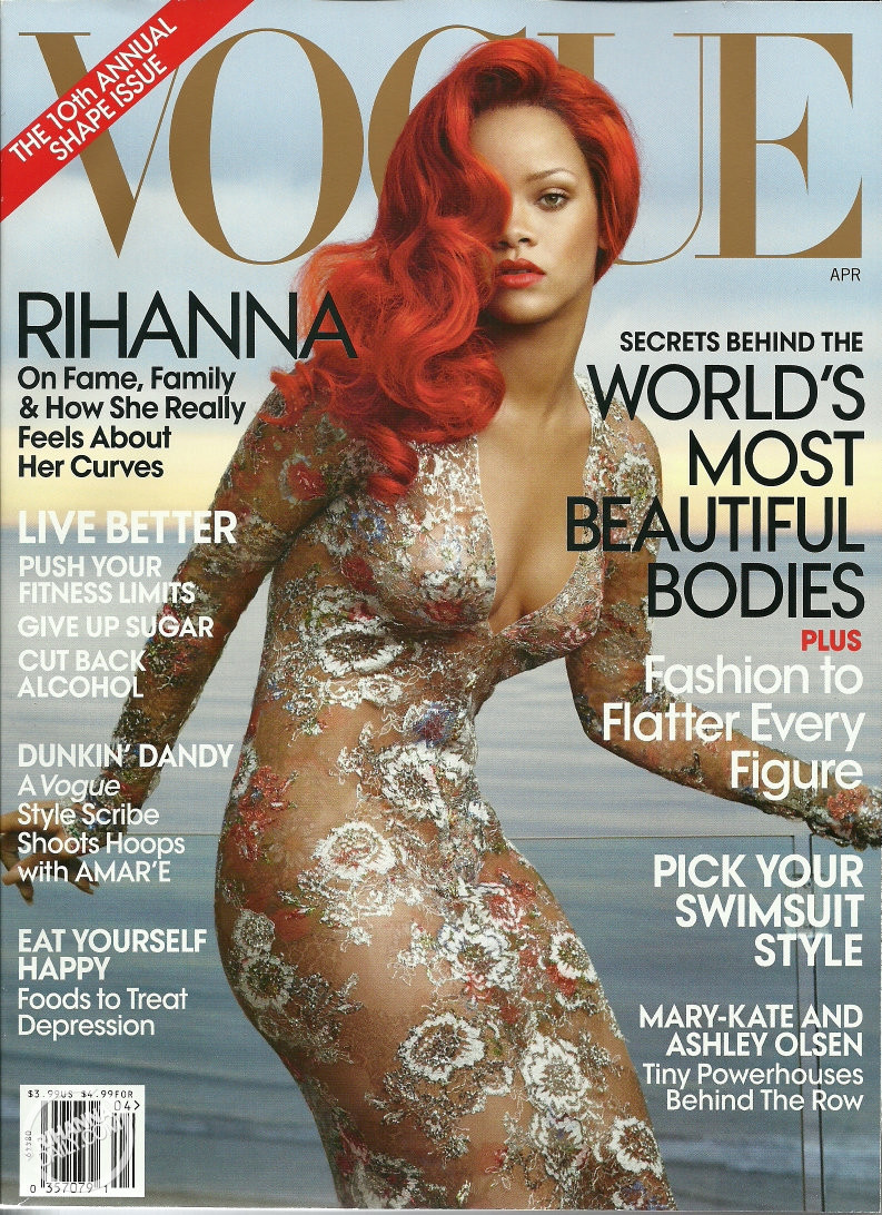 Rihanna đã được tạp chí Vogue Italia bầu chọn là Người phụ nữ của năm