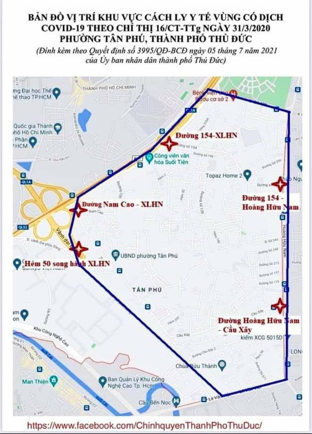 Khu vực phường Tân Phú bị phong tỏa. Khu vực phường Tân Phú bị phong tỏa.