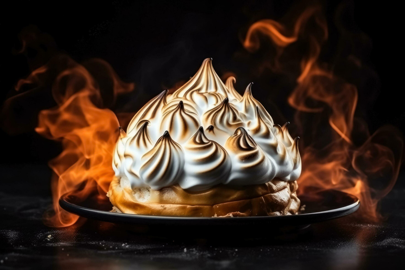 Món tráng miệng Baked Alaska nổi tiếng. Ảnh: Vecteezy.