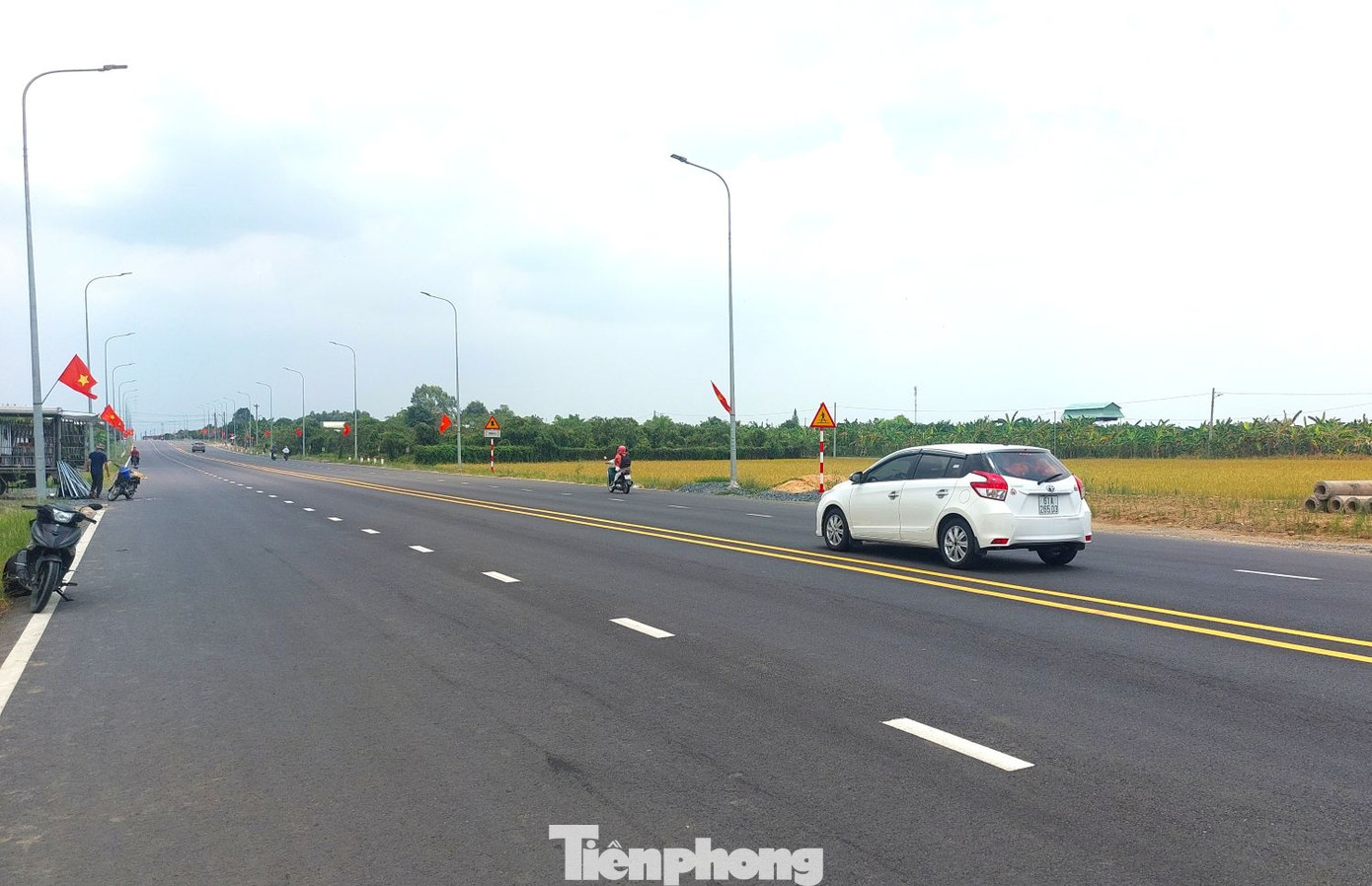 Đây là một trong những tuyến đường đẹp nhất tại TP Tân Uyên, Bình Dương.