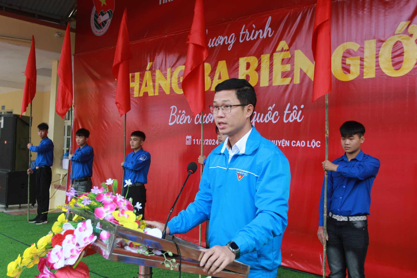 Lãnh đạo Tỉnh Đoàn Bắc Giang phát biểu tại chương trình.