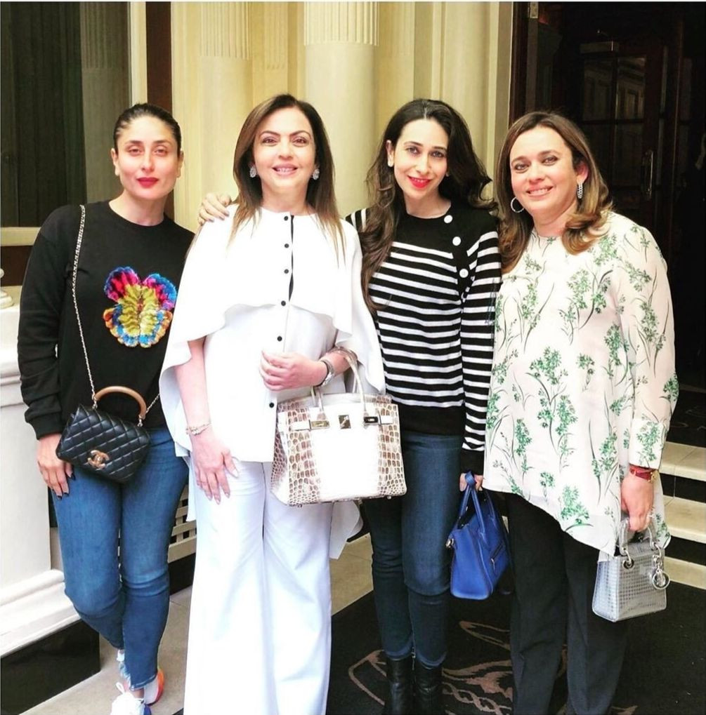 Bà Nita Ambani, vợ của tỷ phú giàu nhất châu Á Mukesh Ambani, từng gây xôn xao truyền thông khi xách theo chiếc Hermès bạch tạng đính kim cương đi ăn trưa cùng hội chị em vào năm 2020. Ảnh: IG.