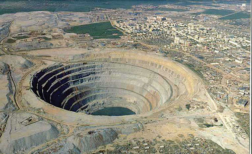 Mỏ Mirny đã khai thác xong. Ảnh: Taringa.net