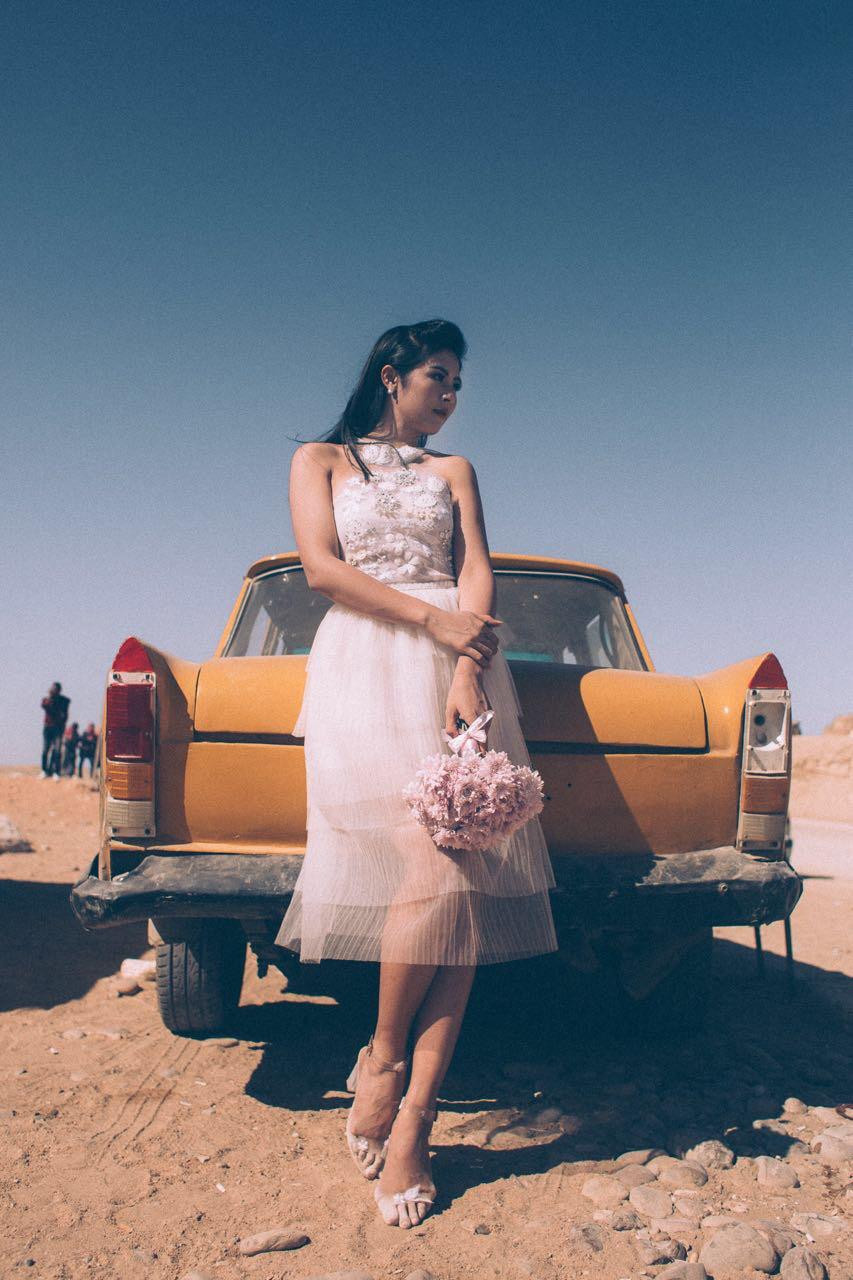 Không như nhiều mỹ nhân chụp nhiều ảnh cưới trước hôn lễ, Ngọc Hân và ông xã gần như chỉ có một bộ ảnh cưới duy nhất tại Ai Cập.