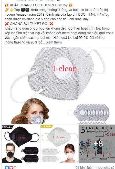 Cả triệu đồng một cái, khẩu trang chống bụi mịn vẫn đắt hàng ảnh 1